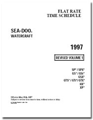 1997 SeaDoo Flat Rate Time Schedule