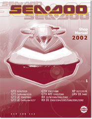 2002 SeaDoo GTI, GTI LE, GTX, GTX RFI, RX Shop Manual